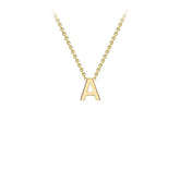 Petite Letter Necklace in Yellow Gold - Dracakis Jewellers